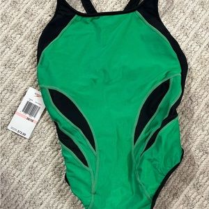 NWT Women’s Speedo Swim Racing Reversible One Piece Swim Suit